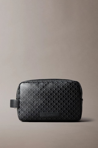 Calvin Klein Erkek Monogram Desenli Aksesuar Çantası - Siyah Black