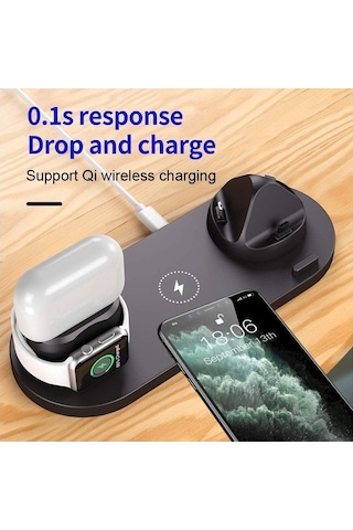 Daytona iOS Iwatch Airpods Apple Uyumlu iPhone Samsung Kablosuz Şarj Standı (487219479)