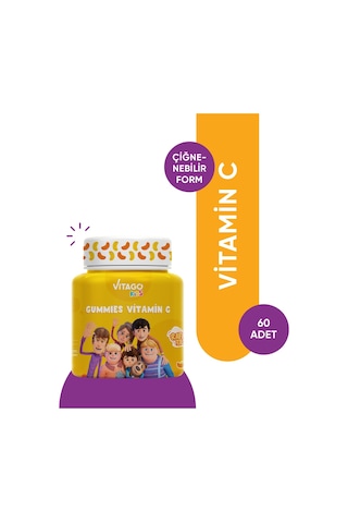Vitago Kids Gummies C Vitamini 60 Adet Çiğnenebilir Jel