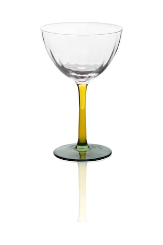 The Mia Ayaklı Cam Dondurma Kasesi Sarı Yeşil 240 Ml