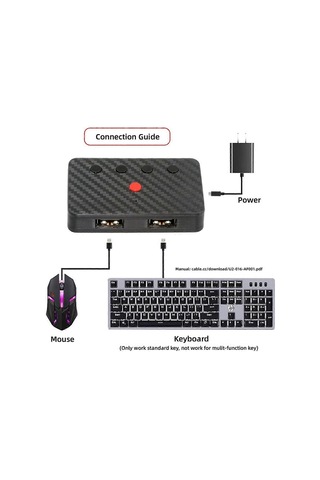 Usb Klavye Ve Fare Bluetooth 5.3 Adaptörü Usb Kablolu Klavye Fareden Kablosuz Bluetooth Dönüştürücü