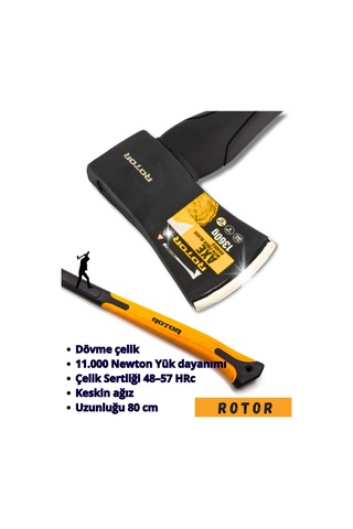 Rotor Fiber Saplı 1360gr+900gr 2 Li Balta Seti