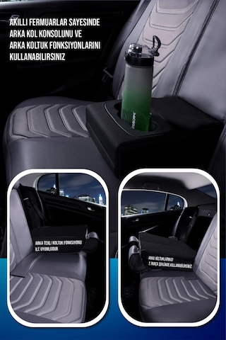 Volkswagen T-roc Lüx Deri Oto Koltuk Kılıfı Ön Arka Takım Antalya Serisi Füme