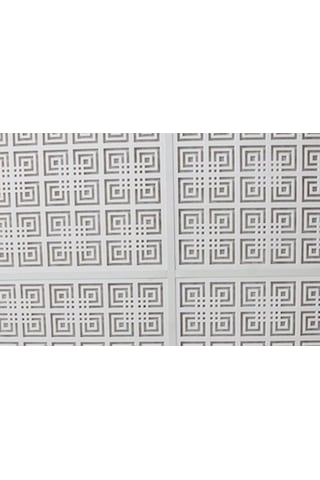 Dekoratif Tavan Paneli Labirent Beyaz - 60X60Cm