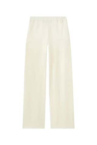 Taller Marmo Plaj Modası Için Rahat Pantolon Ivory