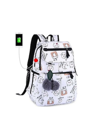 Createtech Usb Kelebek Peluş Çanta - Kızlar İçin Moda Dekorasyon Çok Renkli