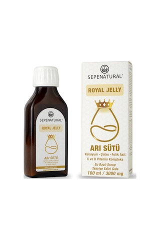 Sepe Natural Arı Sütü Kalsiyum Çinko Folik Asit C ve B Vitamin Kompleks 100 ML