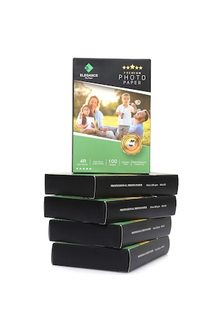 Elegance 4r 10X15 cm Glossy 260GSM 500ADET Fotoğraf Kağıdı 5 Li