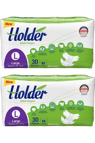 Holder Yetişkin Hasta Bezi Large Büyük Boy 30'Lu / 2 Adet
