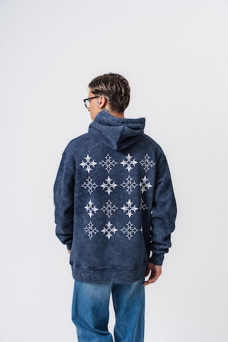 Respire Erkek Muse Baskılı Yıkamalı Kapüşonlu Oversize Hoodie Lacivert