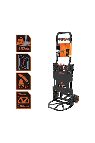 Black+Decker Bh206 70/137Kg Çok Fonksiyonlu Katlanır El Arabası