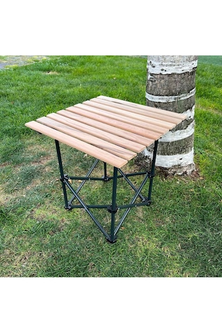 Argeus Katlanabilir Ahşap Masa Küçük 54022 Açık Gri