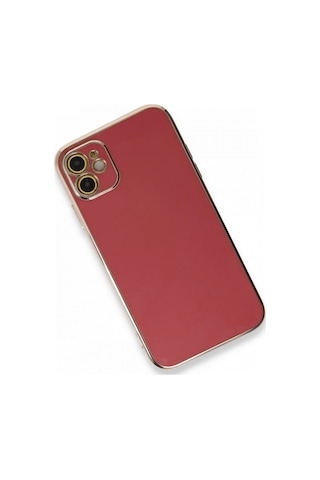 Apple Uyumlu iPhone 11 Kılıf Luxury Seri Kamera Korumalı Silikon Kapak Kırmızı