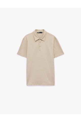 Koton Regular Fit Kısa Kollu Dokulu Pamuklu Polo Yaka Tişört Yeşil 6sam10078mk