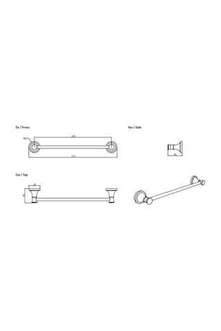 Bocchi - Nuova Krom Havluluk Uzun 520 Mm - 3022-0006 Krom