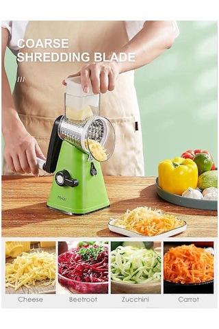 Peynir Rendesi, 3 Tamburlu Bıçaklı Sebze Rendesi, Daha Hızlı Ve Kolay Kesme İçin Mutfak Rendesi, Yeşil Peynir İçin İdeal Sebze Kesici Diğer