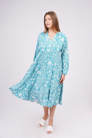 Gabria Kadın Desenli Elbise Mınt (545852995)