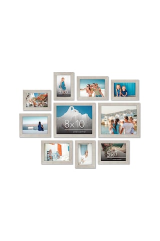 10'lu Kırılmaz Camlı Fotoğraf Çerçevesi Seti, İki 20,32x25,4 Cm, Dört 12,7x17,8 Cm Ve Dört 10,16x15,24 Cm Çer