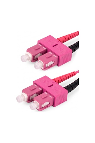 Alfafonet Sc/pc-sc/pc Multimode Om4 Dupleks 10 Metre Fiber Patch Cord