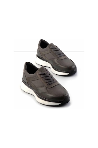 Bambi Gri Leather Erkek Sneaker E01556083001 Gri