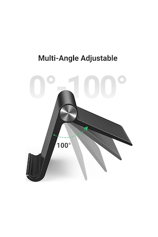 Cbtx Ugreen 50748 İpad Pro 11 İle Uyumlu Telefon Tutucu İpad Mini 6 Air İphone 13 Pro Max Galaxy S21 - Siyah