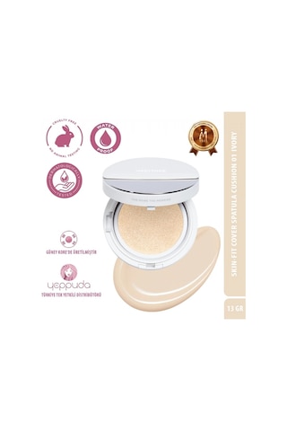 Merythod Skin-fit Cover Spatula Cushion 01 Ivory Spf50+pa+++ - Yüksek Kapatıcı,waterproof Spatulalı Fondöten