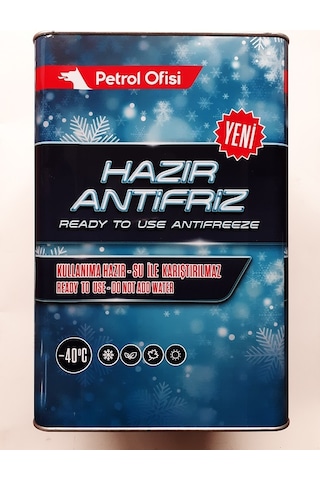 Petrol Ofisi Hazır Antifiriz -40 Teneke 15 Kg Yeşil Yeşil