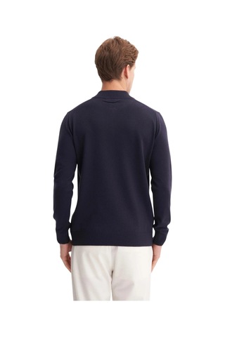 Cazador Premium Courspoun Slim Fit Yarım Balıkçı Kazak-33250 Lacivert