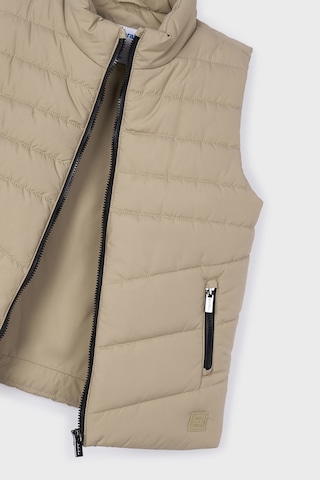 Erkek Çocuk Dik Yaka Kapitoneli Şişme Yelek - Bej Kahverengi