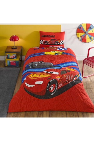 Taç Lisanslı Disney Cars Race Track Tek Kişilik Pamuk Complete Set 000000001000050003 Çok Renkli