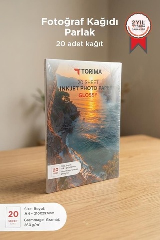 Özel Seri A4 Parlak Fotoğraf Kağıdı 260 G/m² 20 Adet Görsel Çalışma Foto