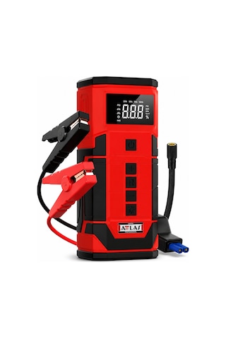 Attlas Ajs 12 4'ü 1 Arada Akü Takviye Cihazı 12v 6a 120 Psı Lastik Şişirme Powerbank Led
