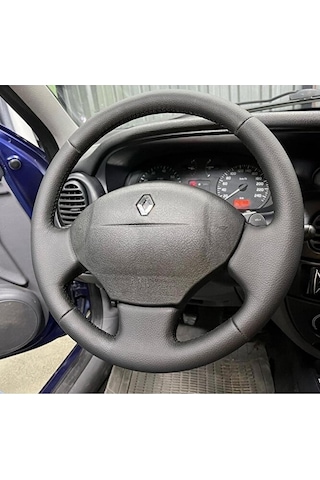 Renault Megane 1 Uyumlu Araca Özel Dikmeli Direksiyon Kılıfı Siyah