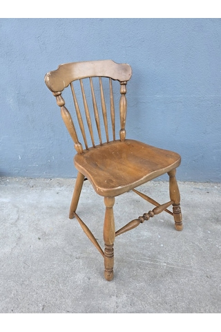 Vintage Masif Ahşap Sandalye 1 Adet Ac08 Çok Renkli