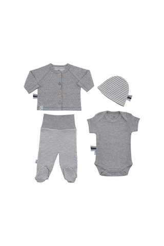 Organicera Organik Yenidoğan Set - 4 Parça , Grey Melange
