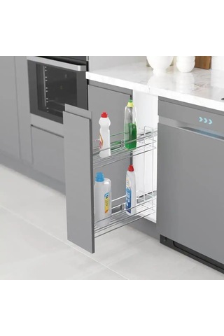 Starax 25 Cm Yandan Teleskopik Raylı Şişelik Krom S-2214-c Çok Renkli