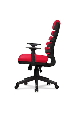 Ev Ve Ofis Çalışma Sandalyesi Bilgisayar Ve Yönetici Koltuğu Zebra Model Kırmızı