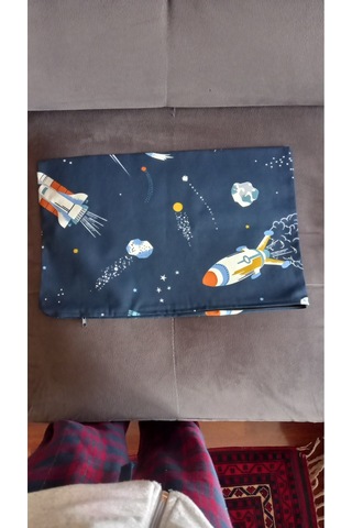 Kırlent Kılıf 52x33 Space Mavi