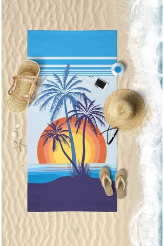 Tropical Sunrise Dijital Baskılı 75x150 CM Plaj Havlusu