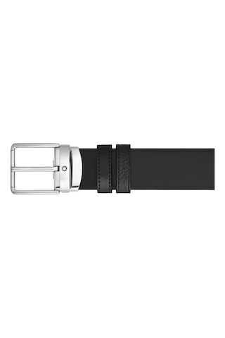Montblanc Everyday Grain Deri 35 Mm Çift Taraflı Kemer 222183 Siyah