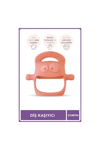 Mochi 2 İn1 Diş Kaşıyıcı Somon Somon