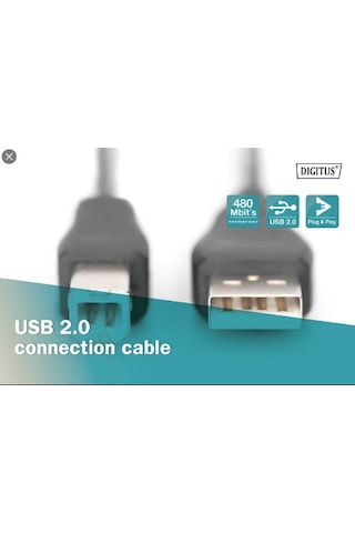 Assmann Ak-300102-018-S Usb 2.0 Yazıcı Kablosu Usb A To B Erkek