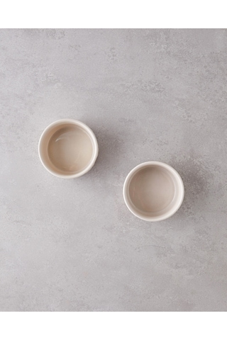 English Home Soft Bloom Stoneware 2'li Fırın Kabı 10 10 Cm Krem Krem