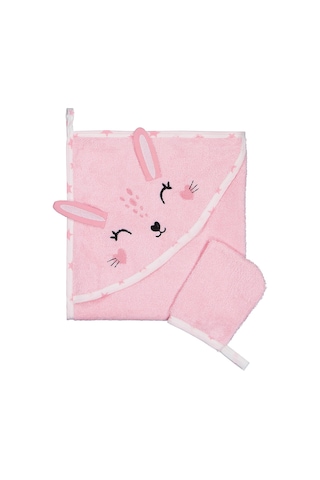 Civil Baby Tavşan Kulaklı Bambu Havlu - Pembe 31B61011625W1
