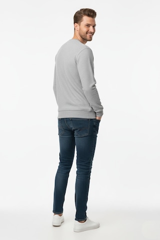 Baglan Erkek Büyük Beden Sıfır Yaka Selanik Sweatshirt Bgl-st04871 Açık Gri Melanj
