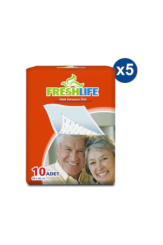 Freshlife Yatak Koruyucu Örtü 60x90 Cm 10x5 50 Adet