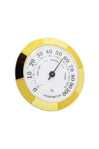 Angelo Puro Kutusu Humidor Nemölçer Higrometre 5 CM Gold