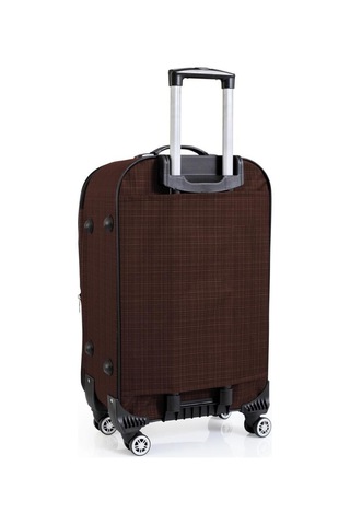 Gedox Büyük Ve Orta Boy Valiz Seti 4 Teker Kumaş Valiz Kahve 1081