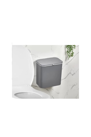 Bayev Gri Fonksiyonel Kapaklı Banyo Ve Mutfak Tezgah Üstü Çöp Kovası Dolap Ve Duvar Seçeneği Çok Renkli