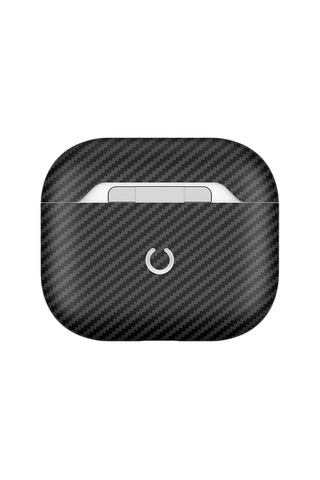 Apple AirPods Uyumlu 3. Nesil Zore Airbag 43 600d Karbon Fiber Kulaklık Kılıfı Siyah